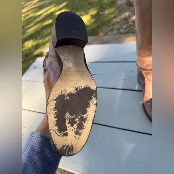 Charles David Tan Leather Knee-High Boots – Size 7 - Picture 12 of 13